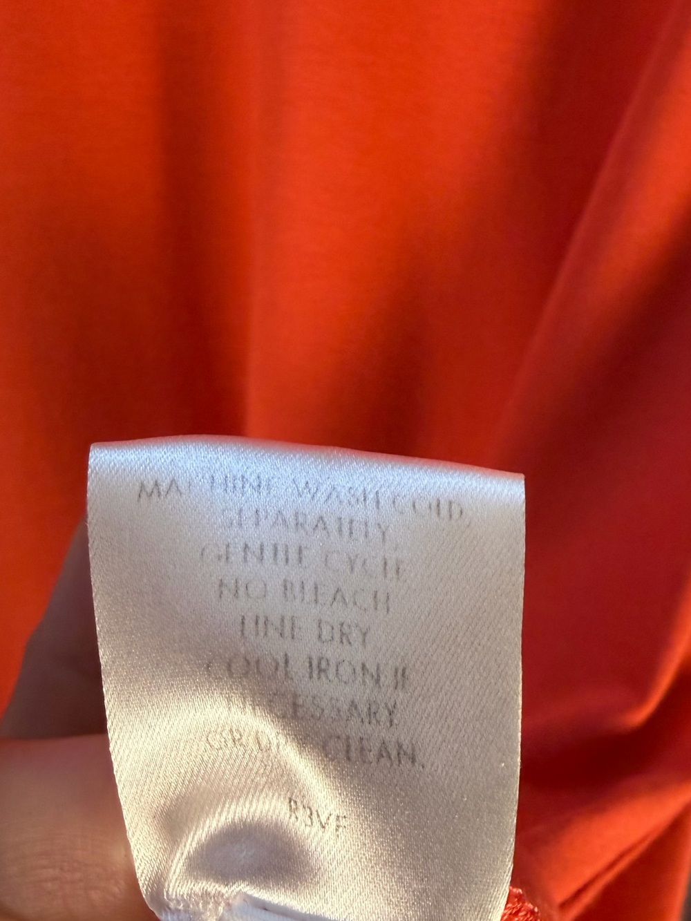 Eileen Fisher Long Sleeve Crewneck Top in Orange - Picture 4 of 5